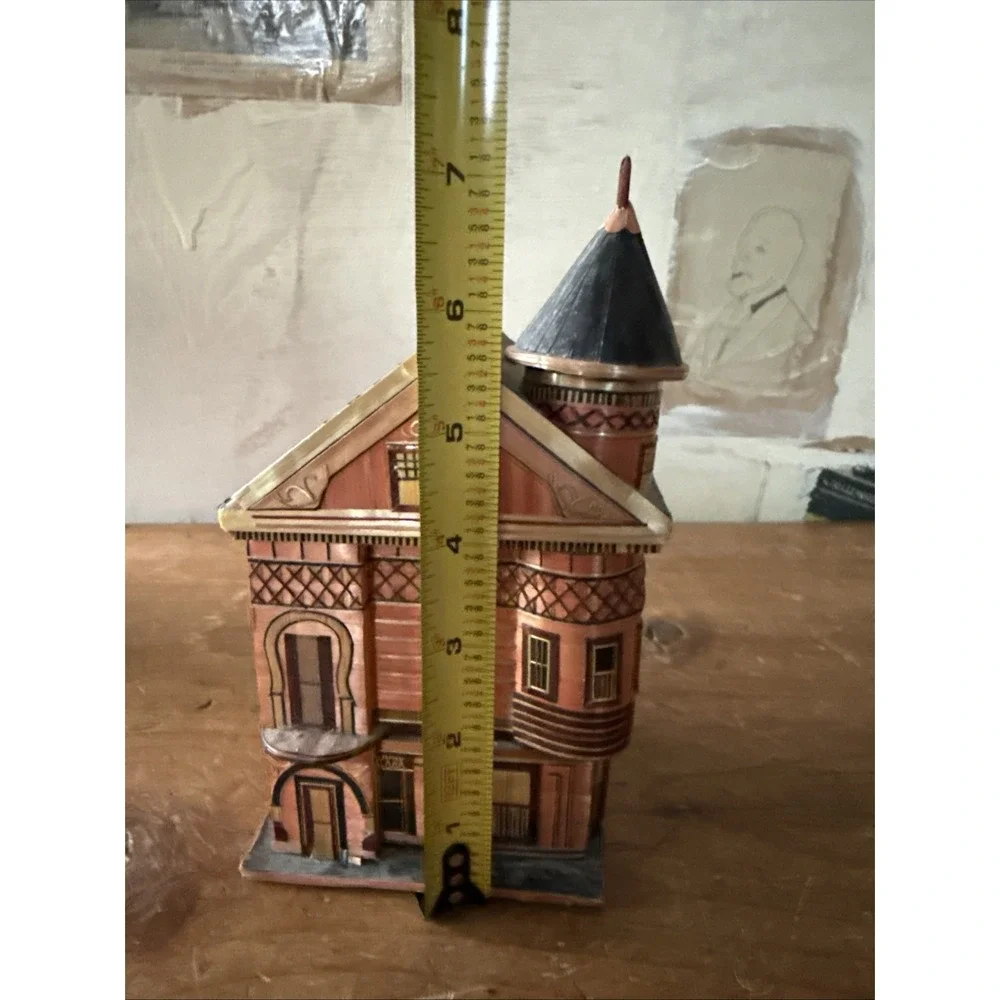 Vintage Chinese Balsa Wood Straw House Trinket‎ Box Philadelphia Meow Reo